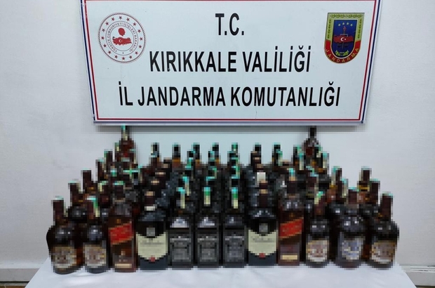 Kırıkkale'de, 69 litre kaçak içki ele geçirildi