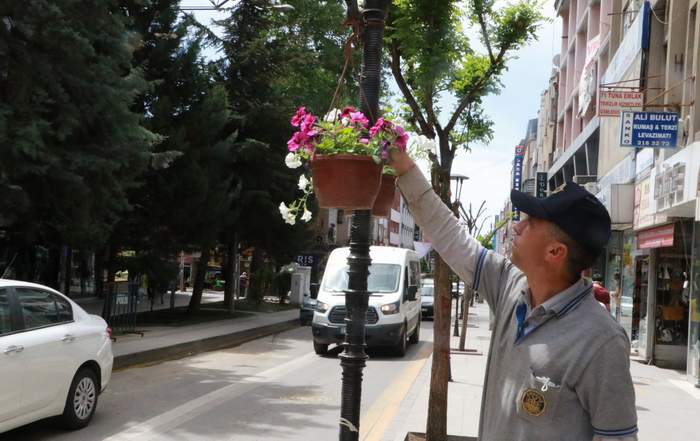 Cadde ve sokaklar çiçek açıyor